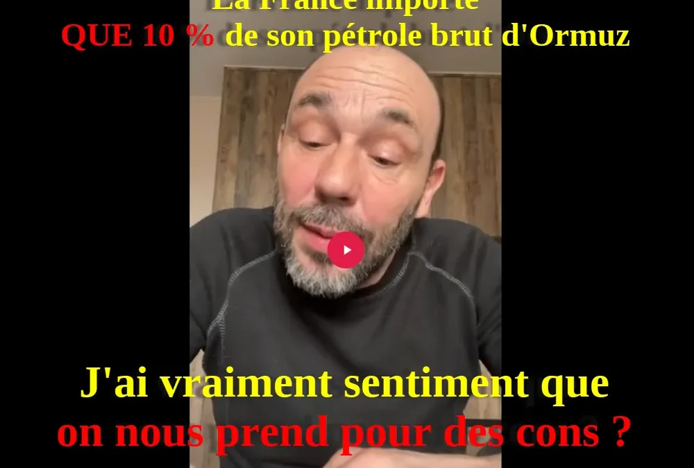 Voici la quantité de pétrole que la France importe depuis le détroit D&rsquo;ormuz