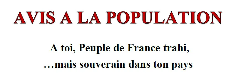 Avis à la population